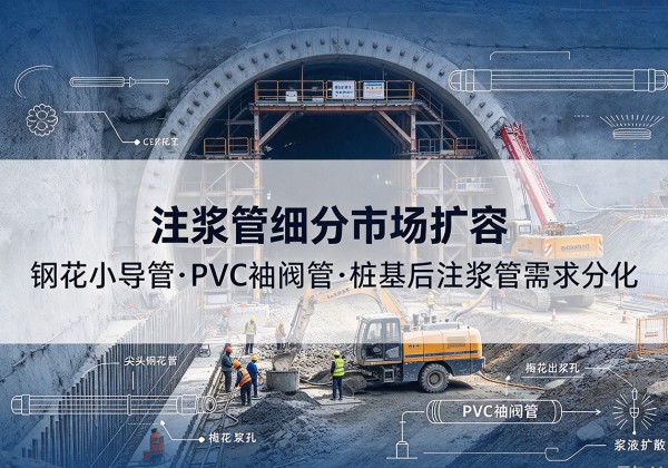 新余注浆管细分市场扩容，隧道钢花小导管、PVC 袖阀管、桩基后注浆管需求分化